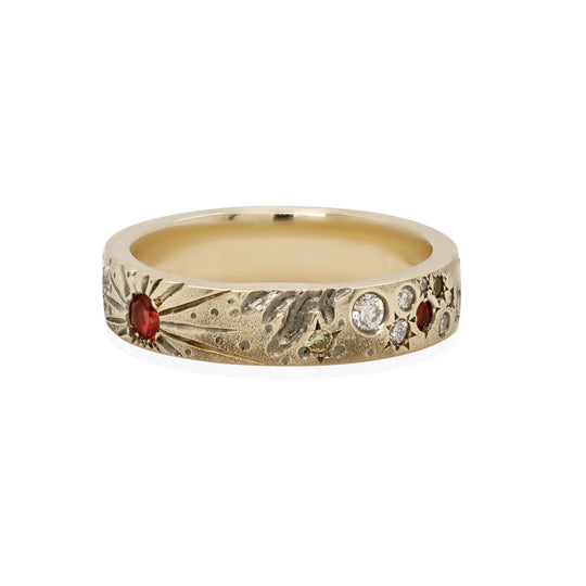 Galaxy001 Ring// 14k recycled gold band - Janine de Dorigny jewellery